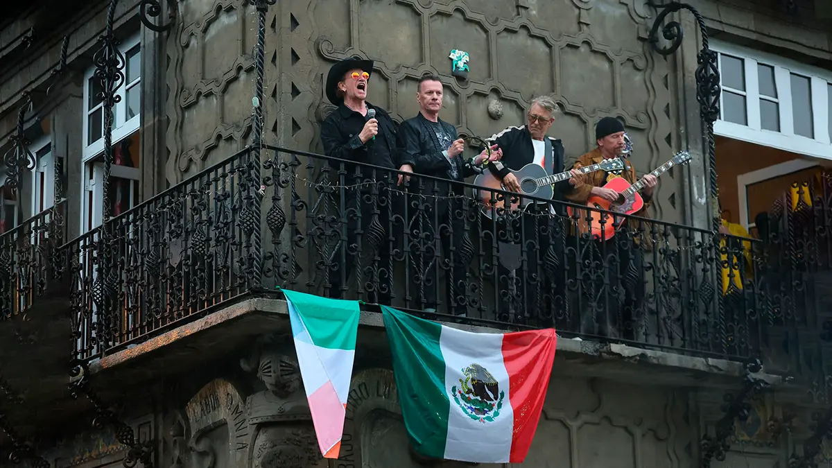 U2 Acompaña a Claudia Sheinbaum en Acto de la Street Child World Cup 2026 en Ciudad de México